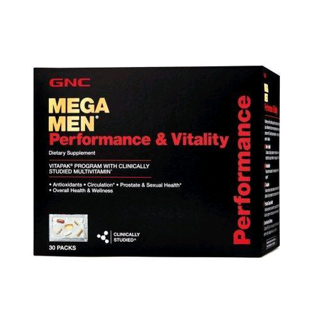 Gnc Mega Men Performance And Vitality Vitapak Program, 30Packs.