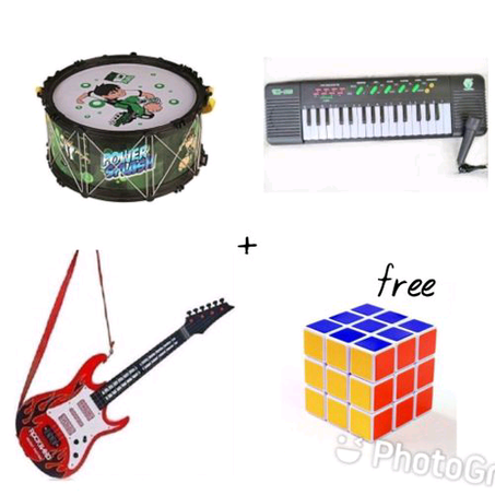 Musical Toy Set For Kids_ 32 Keys Piano+quitar+ Ben 10 Drum