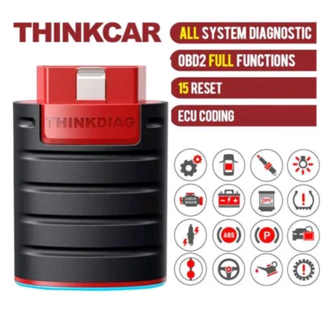 THINKDIAG THINKCAR ThinkDiag Mini OBD2 Scanner Bluetooth For IOS & Android, OE-Level All Systems Scan Tool For Vehicles, ABS SRS, SAS, TPMS Scanner, Battery Test, Auto VIN With More Than 16 R