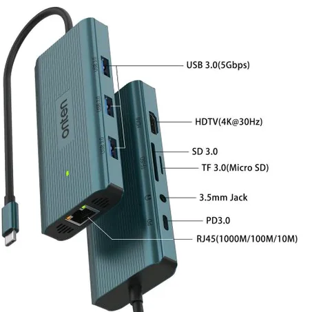 Onten UC961 Usb-C Docking Station 4k