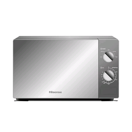 Hisense 20 Liters Manual Microwave Oven, Silver Mirror- MWO20MOMS10-H