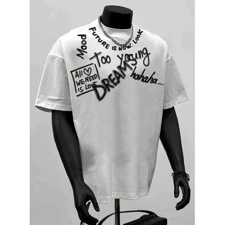 1x J Vance Existential Crew Neck T-Shirt-White