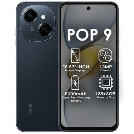 Tecno Pop 9 6.67" 3GB RAM / 128GB ROM Android 14 -Black
