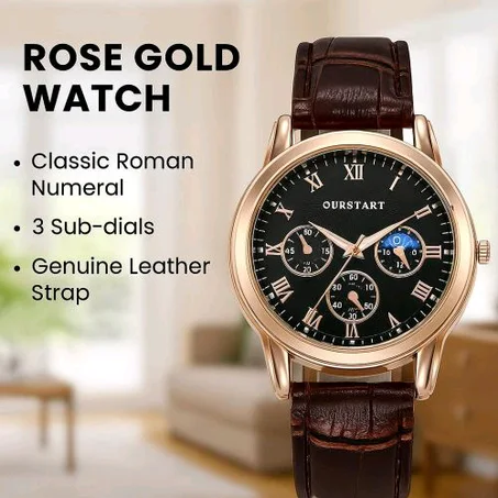 addigoes Men's Watches Brown Leather with Date,Casual Watches for Men,Large Face Watches Men,Chronograph Mens Watch,Sport Business Dress Analog Quartz Men's Wrist Watches