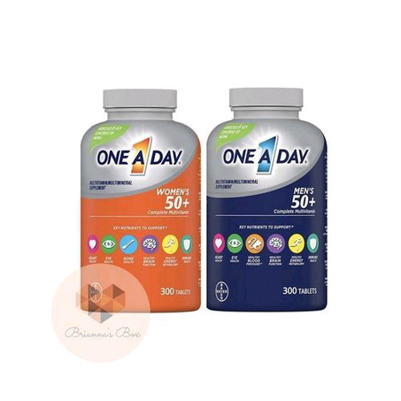 One A Day Mens Womens 50+ Bayer 300 Tabs Multivitamins 300