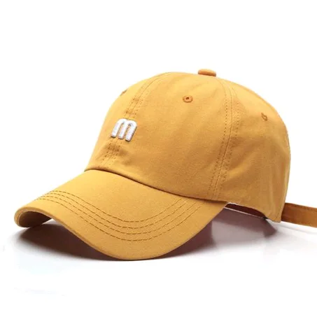 Yellow Unisex Cotton Baseball Cap – Lightweight Breathable Sun Hat