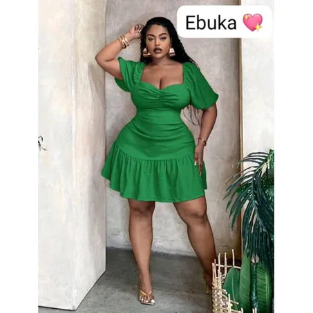 Adorable body fitted short flay gown for ladies