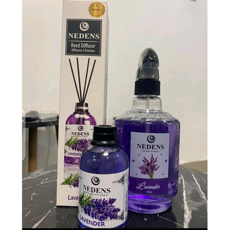 LM Nedens Lavender Diffuser & Room Spray Air Freshener 500ml 2pcs