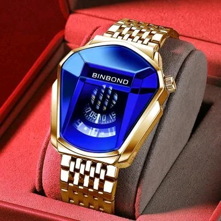 BINBOND Binbond Top Luxury Stainless Steel Men Waterproof Wristwatch