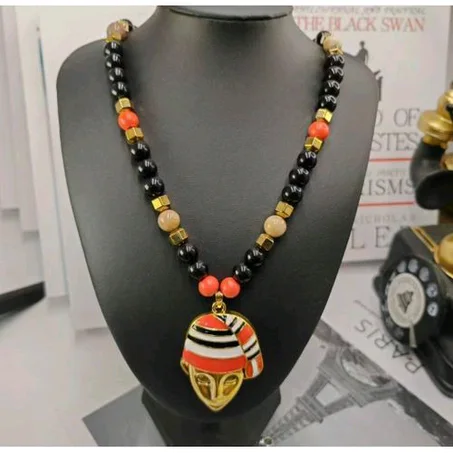 Beaded Necklace and Pendant Unisex