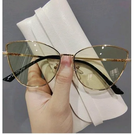 Women Vintage Big Frame Pilot Sunglasses