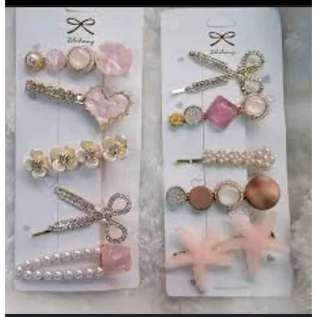 2 Pack Mixture Of Ladies Decorative Hair Clips, Hair Design
