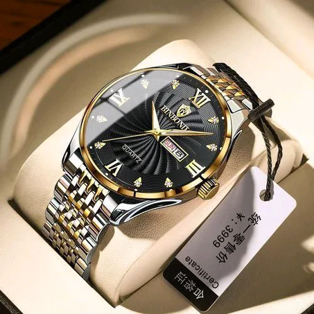 BINBOND BINBOND Men's Fashion Business Quartz Fully Automatic Watch Waterproof Night Light Reinforced Wrist Watches