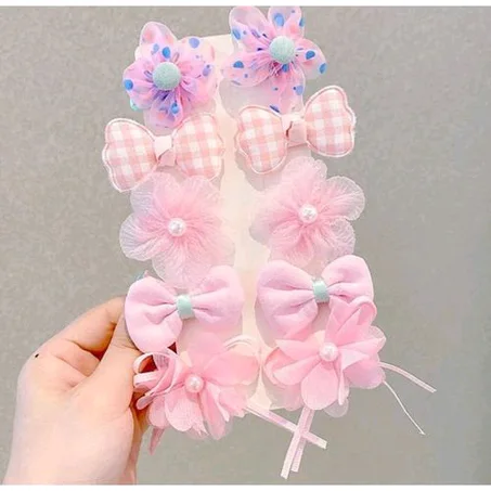 10x 1 Pack Beautiful Girls Hair Flower Designs Hair Clips