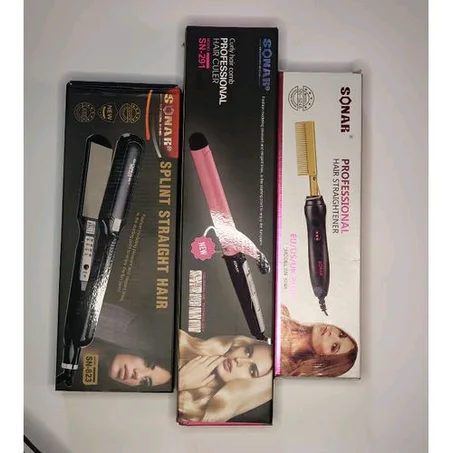 Sonar Professional Hair Straightener, Hot Comb, Hair Curler