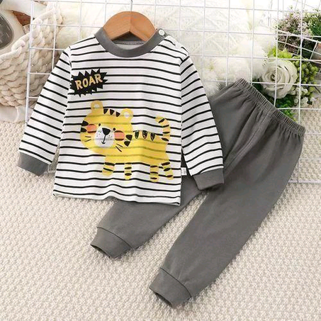 2pcs 0-3 Years Baby Boys Clothes Newborn Kids Sets Long Sleeve Sweatshirt Pants Trousers Tshirt Tops Cartoon Outfit