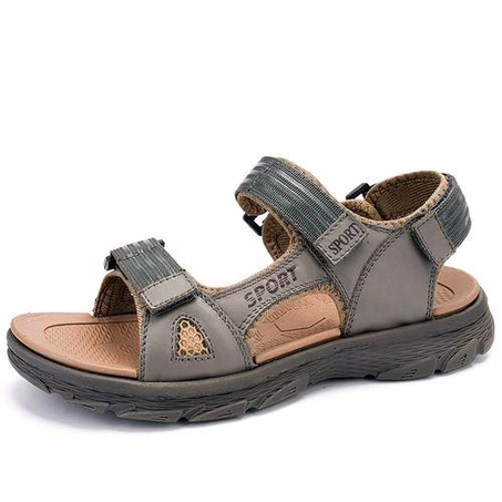 Unisex Plus Size Toe Casual Sandals-Grey