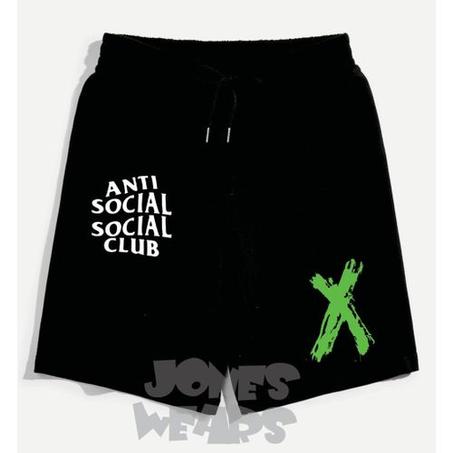 Jones Wears Anti Social Printed Casual Short Black