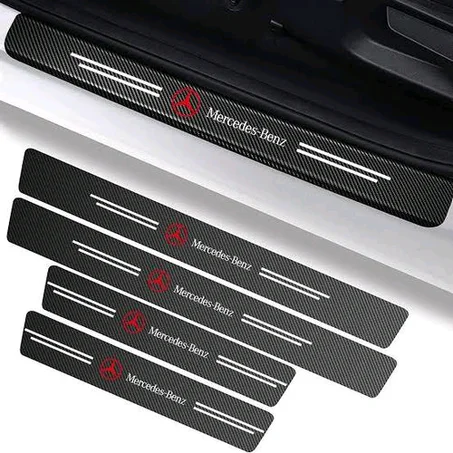 Wholesale 4 Pieces Car Door Step Plate Sill Anti Scratch Sticker Protector Universal Fit For Corolla
