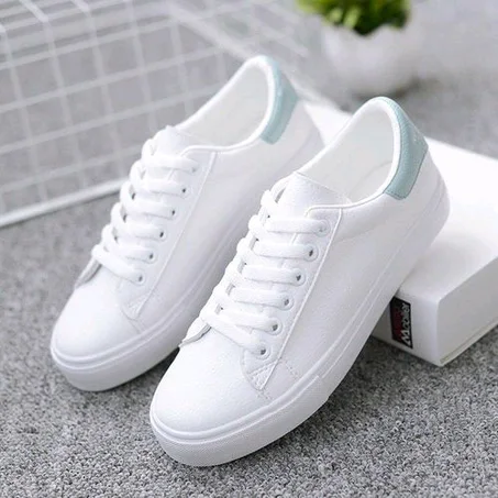 Women's Sports Shoes Leather Lace-up Sports shoes  Blue ssoeShoes
