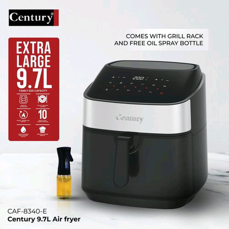 Century AIR FRYER 9.7L WITH GRILL RACK A FREE OIL SPRAY BOTTLE