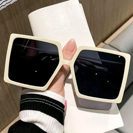 Ladies Sunglasses Retro Oversized Square Shaped Elegant