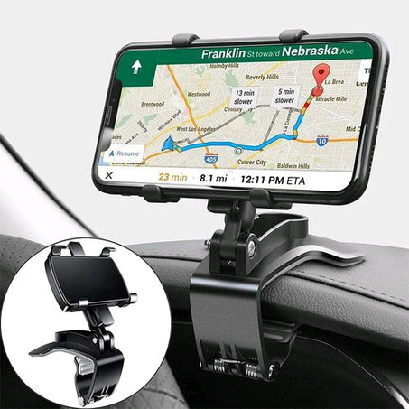 2PCS 360° Universal Car Phone Holder Clip-on Mount Stand