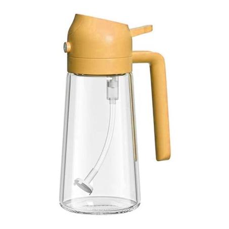 2 In 1 Oil Dispenser And Oil Sprayer, About 16Oz Glass Oil D