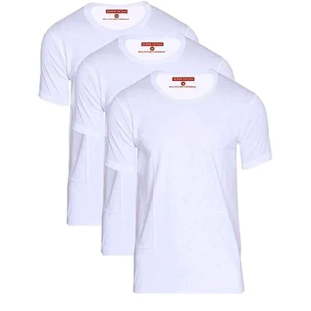 Round Neck Vest White - 3 Pieces