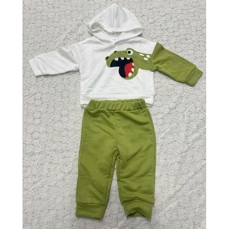 Catpapa Baby Boy Dinosaur Printed Hoodie And Pants