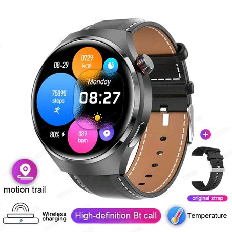 AMOLED Smartwatch Men Custom Dial Answer Call Sport Fitness Tracker Men Smart Watch GPS Tracker