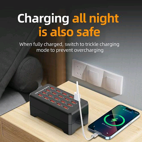 20 Multi Port USB Smart 100W Charging Station