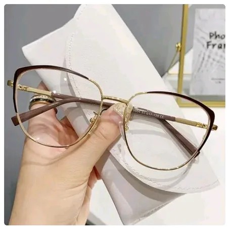 Coffee Anti-blue Light Blocking Alloy Optical Eyeglasses