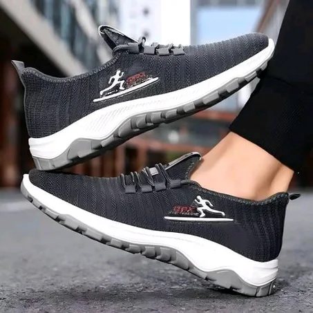 CFZIYOU Men's Sneakers Breathable Anti-Slip Running Sneakers- Grey