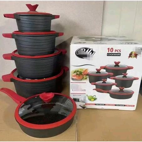10pcs Granite Non-stick Pot Set