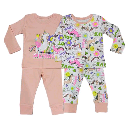 Dunnes Pyjamas 2 Pack Love For Toddler Girls