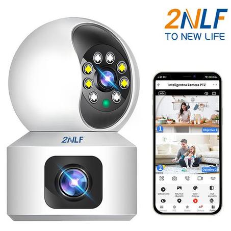 2NLF 2nlf® Double Screen Full HD Security Camera With Alarm