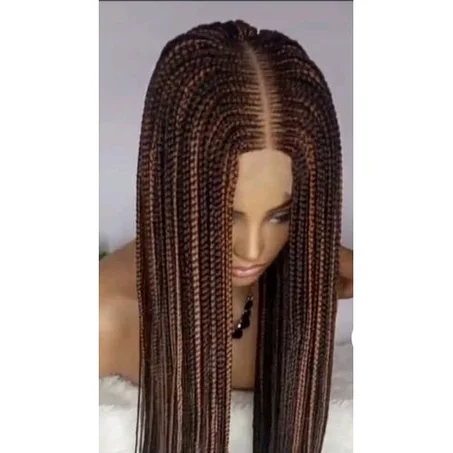 Neatly Braided Ghana Weaving Wig