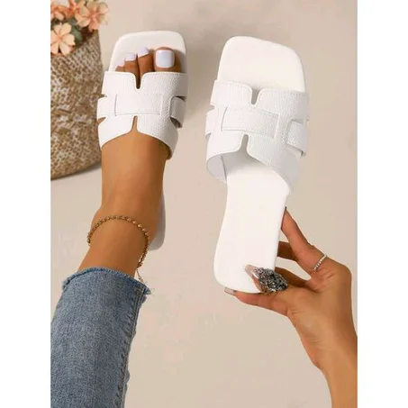 Ladies Quality Slippers- White