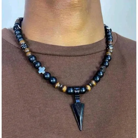 UNISEX PEARL BEAD MENS NECKLACE CUBAN CHOKER LUXURY