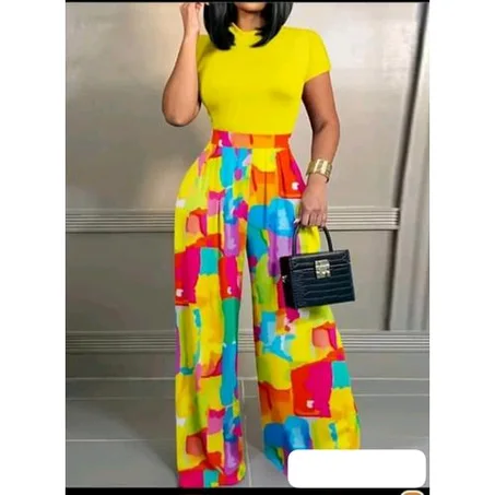 YELLOW TOP WITH BAGGY PANT