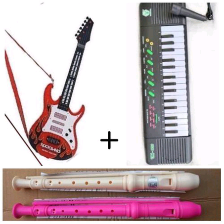 Electronic Music Set For Kids( Battery Use) + 2 Recorder