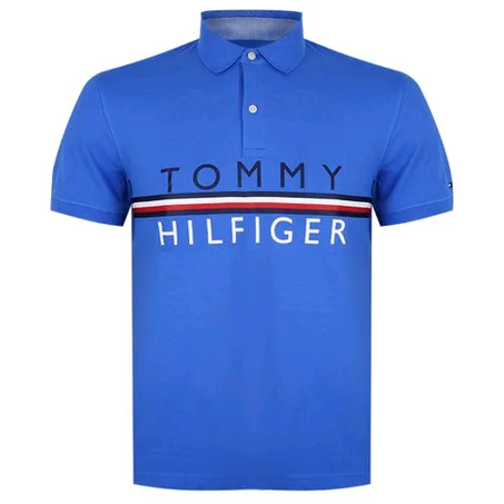 Tommy Hilfiger Men's Logo-Stripe Premium Polo Top