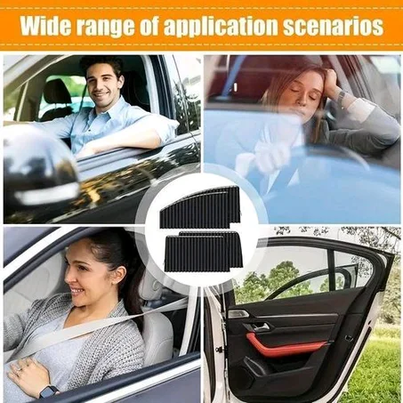 2 IN 1 -Wakects Car Side Window Sun Shades – Privacy & UV Protection Curtains