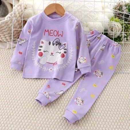 2pcs 0-3 Years Baby Girls Clothes Newborn Kids Sets Long Sleeve Sweatshirt Pants Trousers Tops Cartoon Outfits Casual