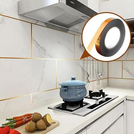 2cm self adhesive gold tile stickers 50m length