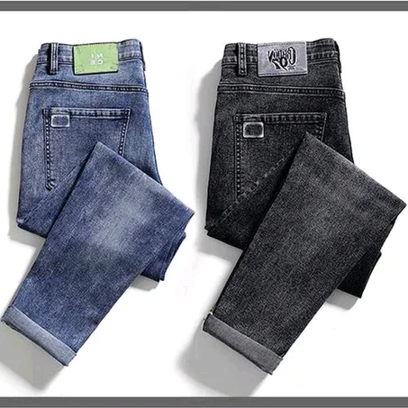 2 In 1 Sky Blue And Black Straight Jean For Men
