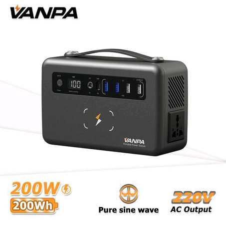 VANPA 200W Portable Power Station 200Wh Backup Power for Laptops/Fan/routers/TVs