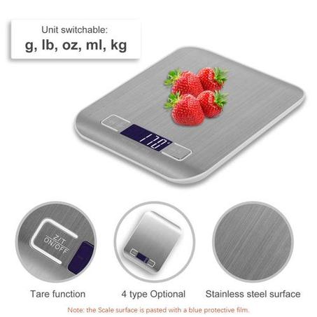 Rechargeable Kitchen Digital Food Scale 10KG/1g Measuring