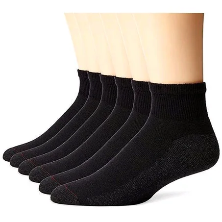 12 Pairs (A Dozen) Unisex Ankle Socks - Black